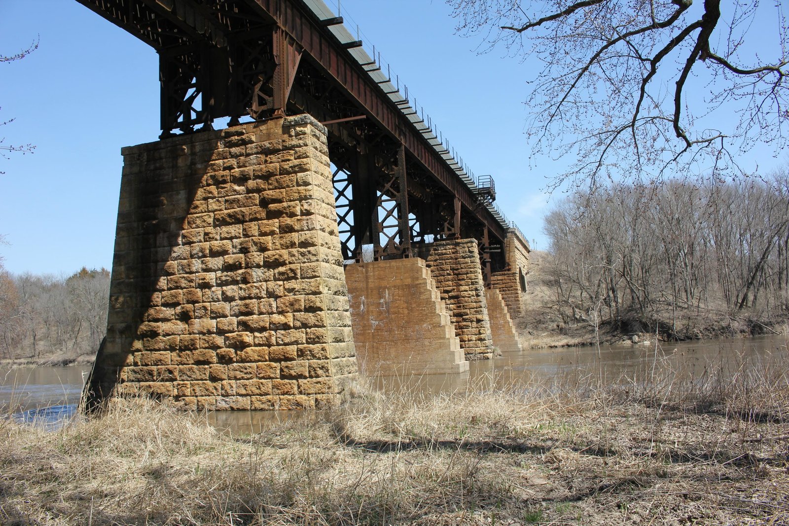 Looking east